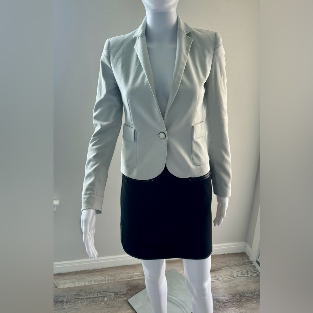 Zara Basic Light Cream One Button Blazer Size Xs.… - image 1